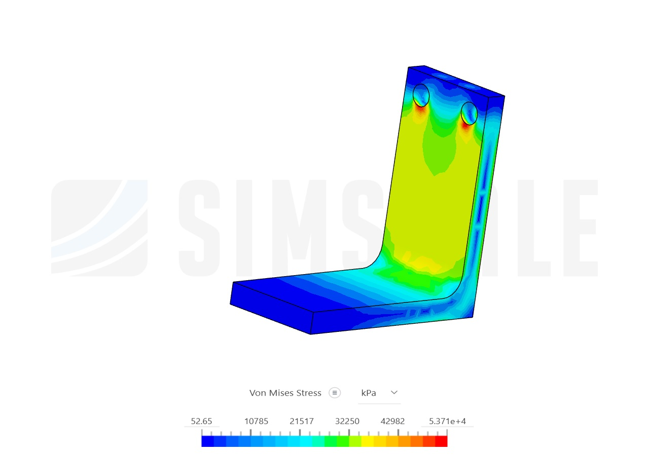 Bracket FEA Stress Map