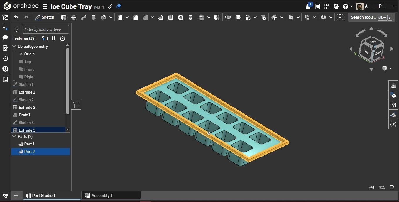 Ice Cube Tray CAD